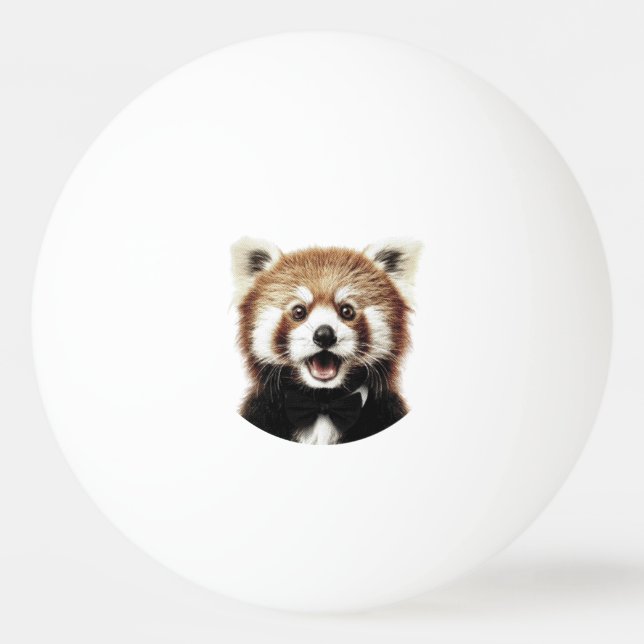 Roter Panda Gesicht Tischtennisball (Vorderseite)