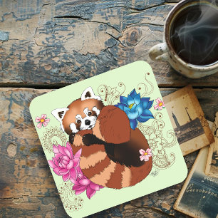 Roter Panda Getränkeuntersetzer