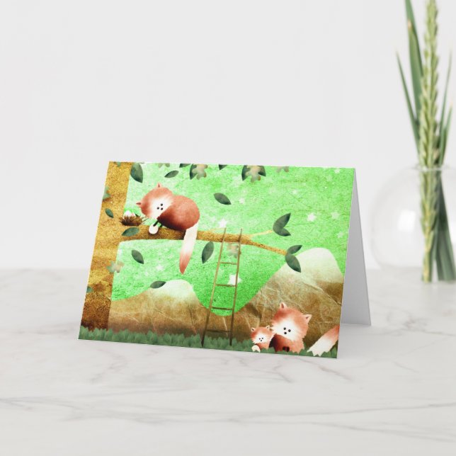 Roter Panda - Grußkarte Karte (Vorderseite)