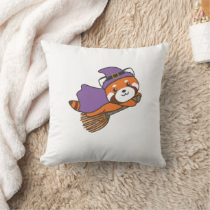 Roter Panda Halloween Hexenkind Hexen Kostüm Kissen