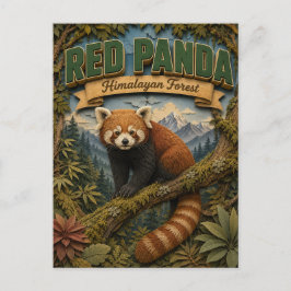 Roter Panda Himalaja-Wald POPCUT Postkarte