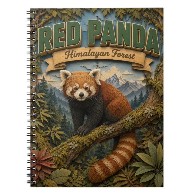 Roter Panda Himalayan Wald POPCUT Notizblock (Vorderseite)