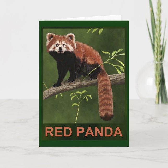 Roter Panda Karte (Vorderseite)