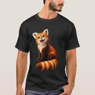 Roter Panda-Katzen-Hybrid Süß Lustiges Tier Meme T-Shirt
