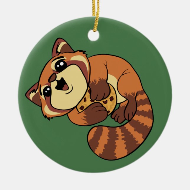 Roter Panda! Keramik Ornament (Vorne)