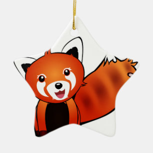 Roter Panda Keramikornament