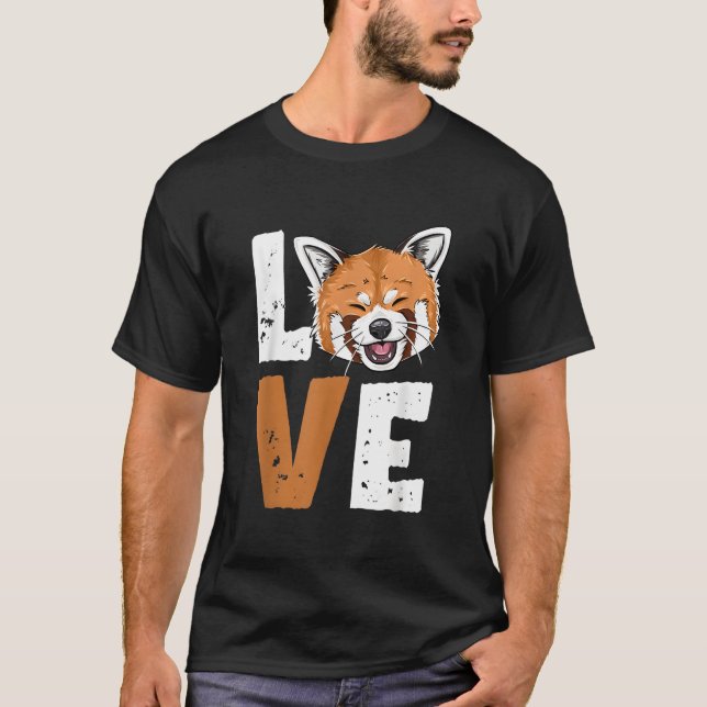 Roter Panda liebt Roter Panda T-Shirt (Vorderseite)