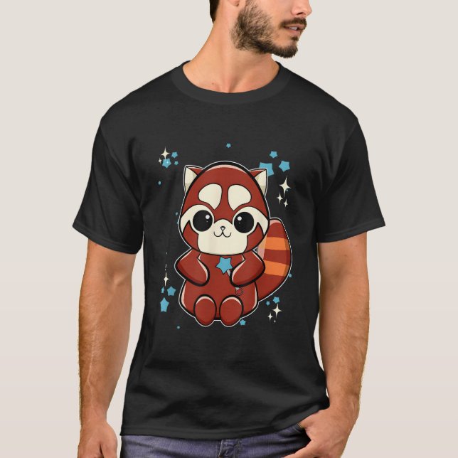 Roter Panda mit Zepter T-Shirt (Vorderseite)