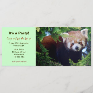 Roter Panda-Party Einladung
