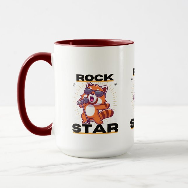 Roter Panda: Rock Star Tasse (Links)