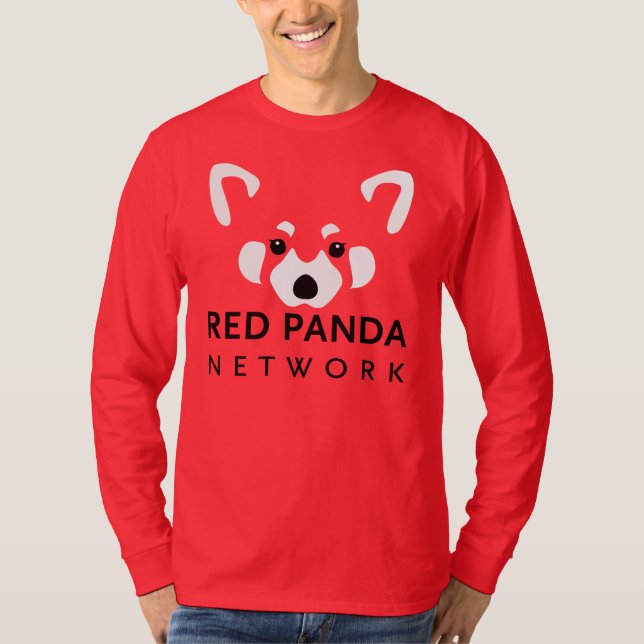 Roter Panda-roter Baseball T T-Shirt (Vorderseite)