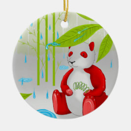Roter Panda schleichend Keramikornament
