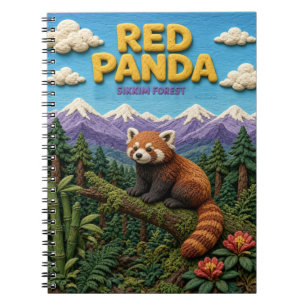 Roter Panda Sikkim Wald Modern KlayKoo Notizblock