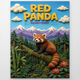 Roter Panda Sikkim Wald Modern KlayKoo Postkarte