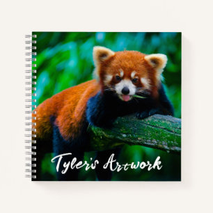 Roter Panda Skizzenbuch  Notizbuch