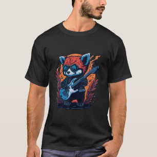 Roter Panda spielt Gitarre Tierliebhaber T-Shirt