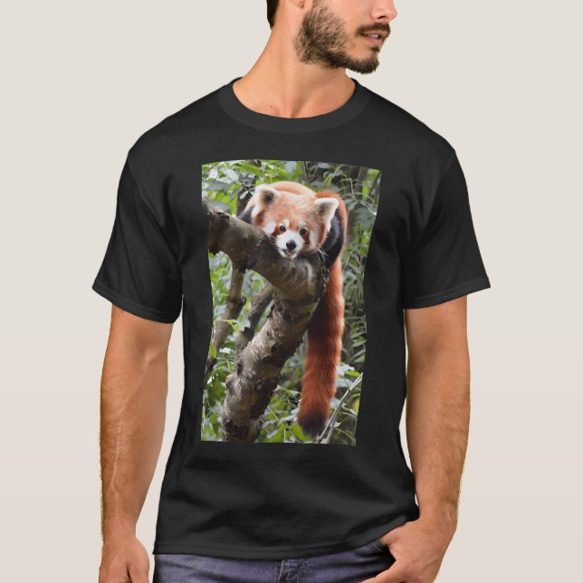Roter Panda-Stil T-Shirt (Vorderseite)