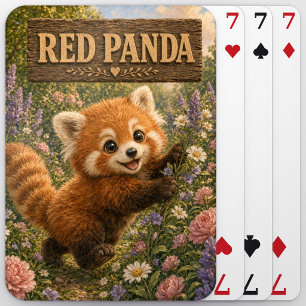 Roter Panda Süßes Baby-Geschichtenbuch-Nursery-Tie Spielkarten