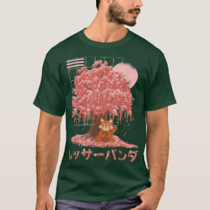 Roter Panda Tag Kirschblüten Blütenrosa Sakura Tr T-Shirt