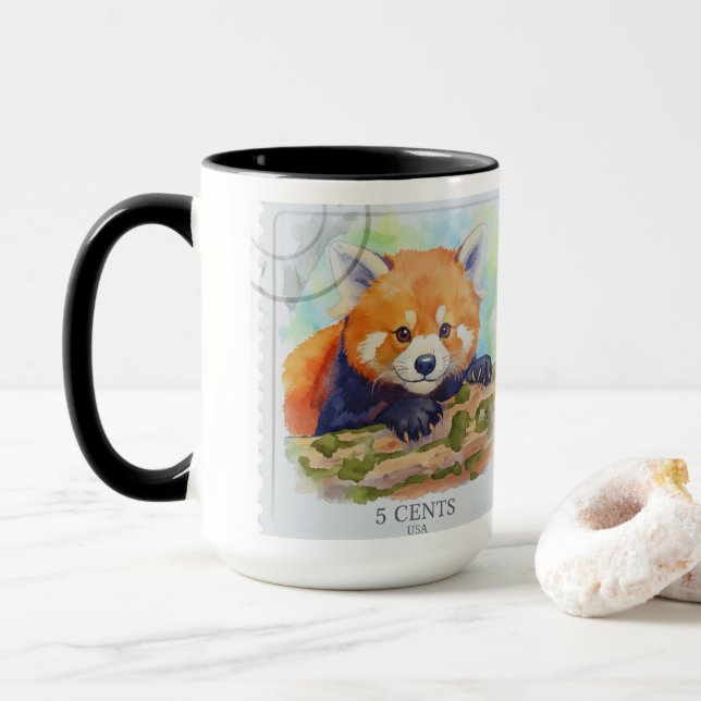 Roter Panda Tasse (Mit Donut)