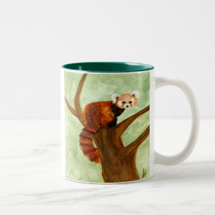 Roter Panda-Tasse Zweifarbige Tasse