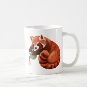 Roter Panda-Tee-Zeit Kaffeetasse