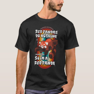 Roter Panda Tut Nichts 17. September Faul Retro Vi T-Shirt