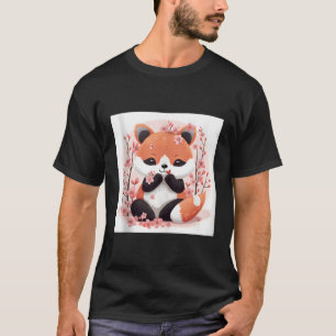 Roter Panda und Cherry Blossom Thema schöne Art T-Shirt