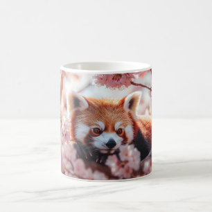 Roter Panda unter den Kirschblüten Kaffeetasse