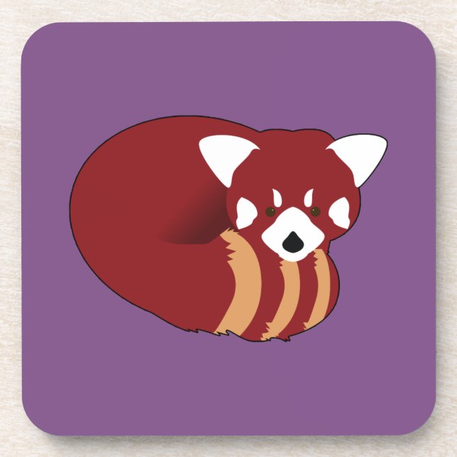 Roter Panda Untersetzer (Vorderseite)