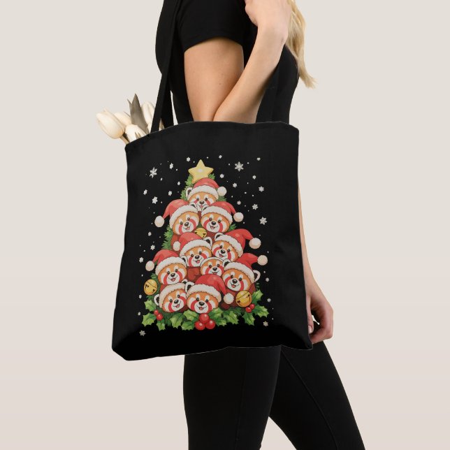 Roter Panda-Weihnachtsbaum-Tier-Weihnachtslicht-Fe (Von Nahem)