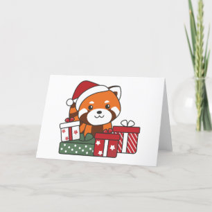 Roter Panda Weihnachtsgeschenk Winter Rote Pandas Feiertagskarte