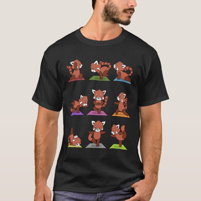 Roter Panda Yoga _1  T-Shirt (Vorderseite)