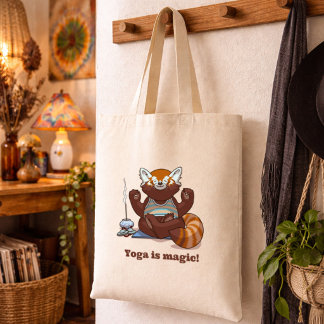 Roter Panda Yoga ist Magie! Tier-Meditations-Kunst Tragetasche