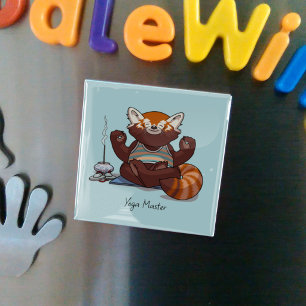 Roter Panda Yoga Meister Lehrer Geschenk Tier Kuns Magnet