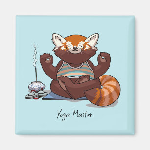Roter Panda Yoga Meister Lehrer Geschenk Tier Kuns Magnet