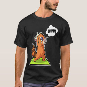 Roter Panda Yoga-Übungen Sport Gymnastik Ohm Herzs T-Shirt