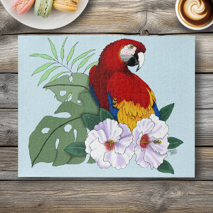 Roter Papagei Tropischer Vogelsittich Puzzle