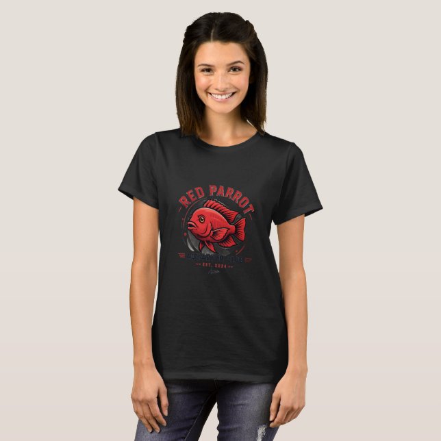 Roter Papageienfisch T-Shirt (Vorne ganz)