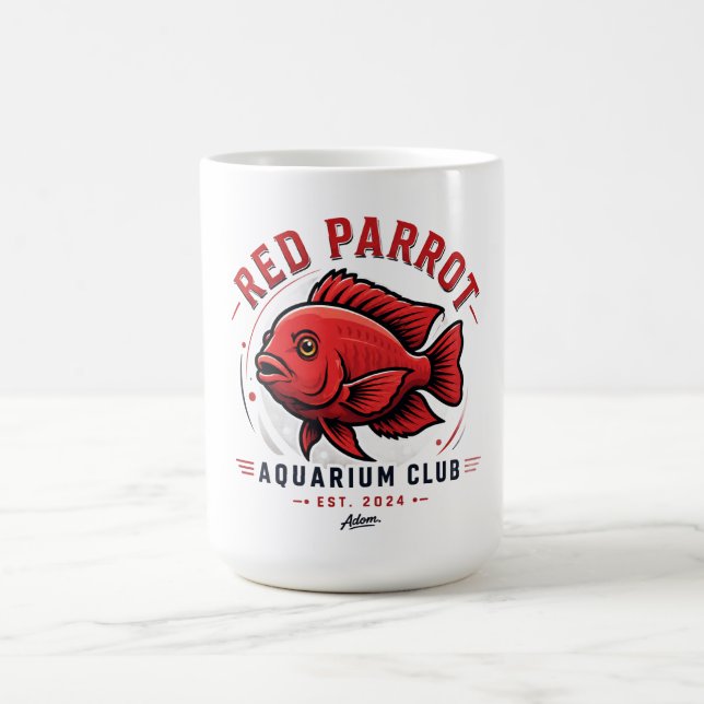 Roter Papageienfisch T-Shirt Kaffeetasse (Mittel)