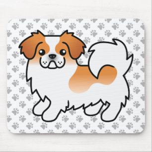 Roter Parti-Farben Tibetan Spaniel Süßer Cartoon-H Mousepad