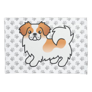 Roter Parti-Farben Tibetan Spaniel Süßer Hund & Pf Kissenbezug