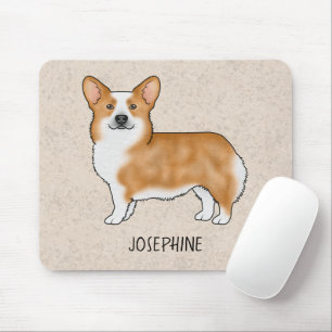 Roter Pembroke Welsh Corgi Süßer Hund Mit Benutzer Mousepad