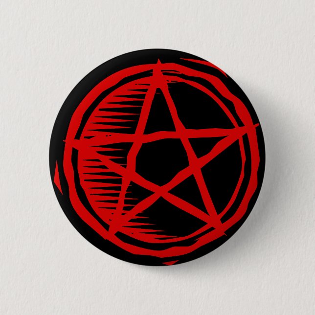 Roter Pentagram Button (Vorderseite)