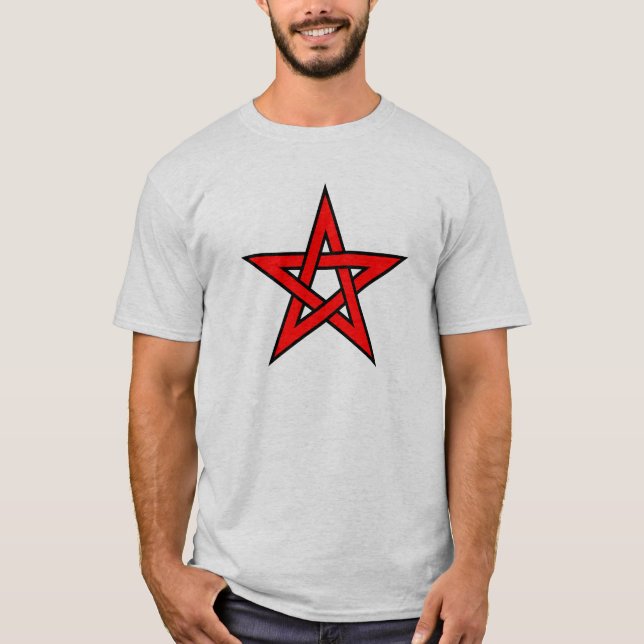 Roter Pentagram T-Shirt (Vorderseite)