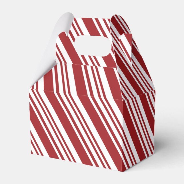 Roter Peppermint Streifen Geschenkschachtel (Vorderseite)