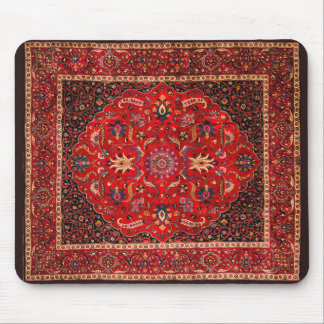 Roter persischer Teppich aus Maschhad Mousepad