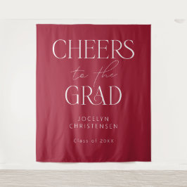 Roter Personalisierter Beifall für den Hintergrund Wandteppich