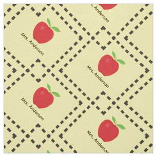 Roter personalisierter Lehrer Apples Stoff