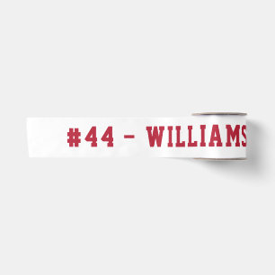 Roter Personalisierter Name und Nummer Homecoming Satinband
